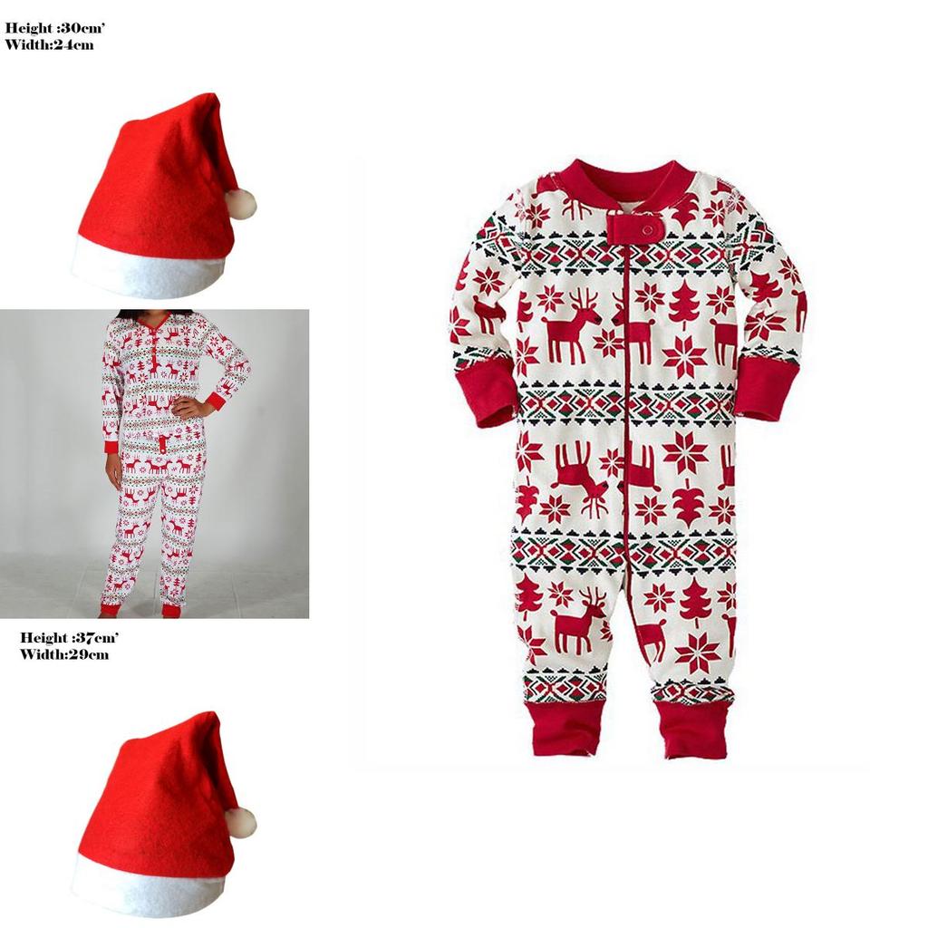 Cozy And Stylish Christmas Family Pajamas Set With Adorable Deer Print For All Ages