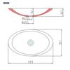 Wash Basin 59.3 x 35.1 x 10.7 cm Mineral Cast Marble Cast White