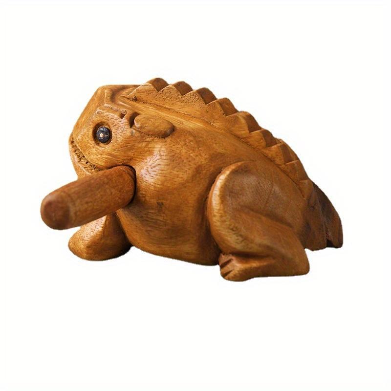 Таиландская лягушка, резьба по дереву, украшения, вырезанная вручную жаба, креативные вокальные игрушки, жаба из цельного дерева, ремесло, живописные сувениры
