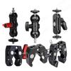 Metal Double Ball Heads Magic Arm With 1/4''Screw Extend Mount for DSLR Camera Monitor Video Mic Tripod