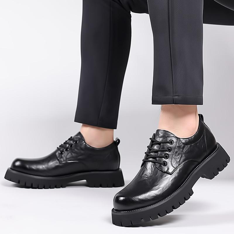 Туфли с большим носком для мужской рабочей одежды, на шнуровке, деловые туфли для поездок на работу, мужская повседневная обувь из натуральной кожи, бесплатная доставка