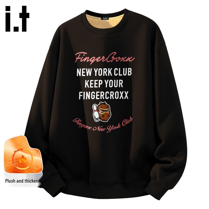Fingercroxx Winter Couple's Festive Thickened Round Neck Sweatshirt