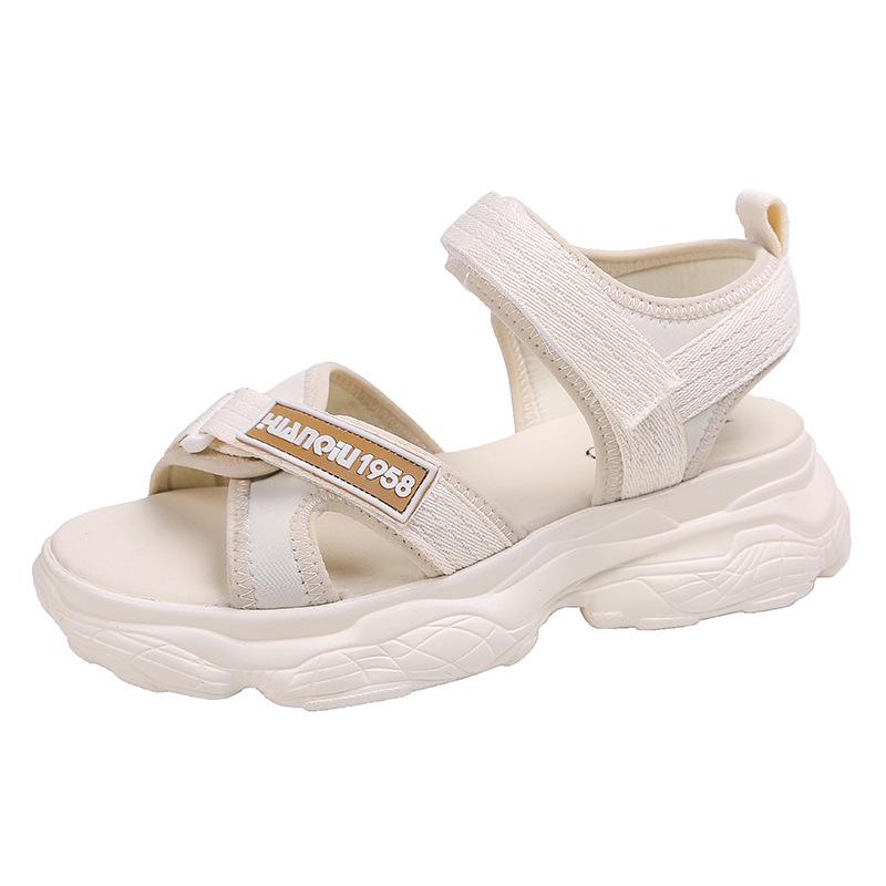 Спортивные сандалии женские летние новые дышащие повседневные сандалии на платформе с кексами импортные сандалии на липучках женские