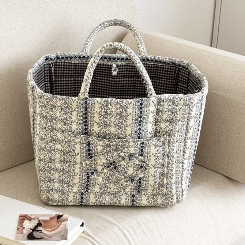 Foldable Fabric Storage Basket With Floral Print Large Capacity Laundry Hamper Bedroom Dorm