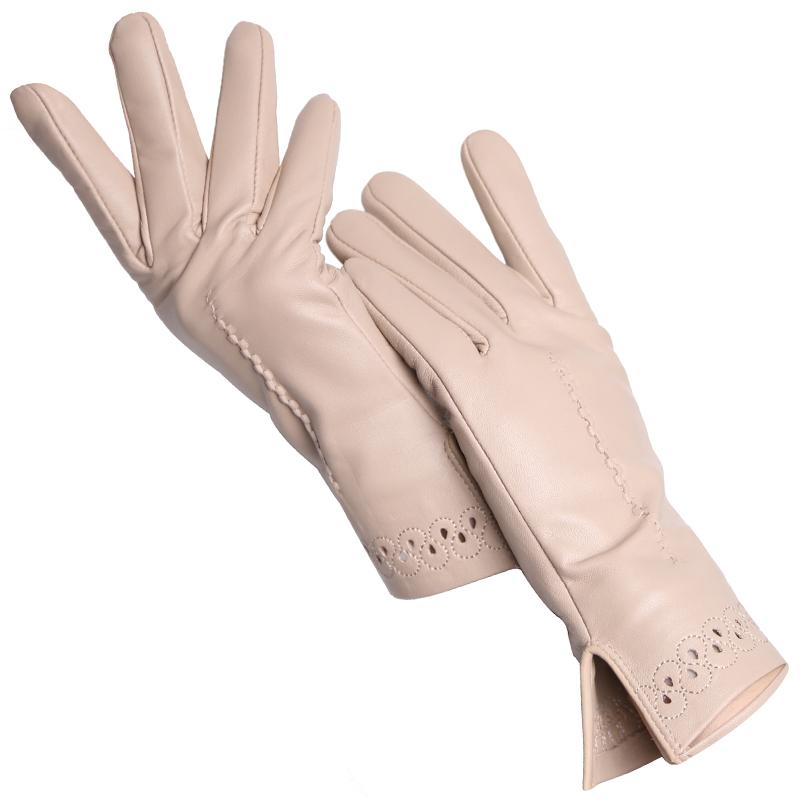 Модные женские перчатки высокого качества, цветные зимние теплые тонкие перчатки из овчины, 2024 г.