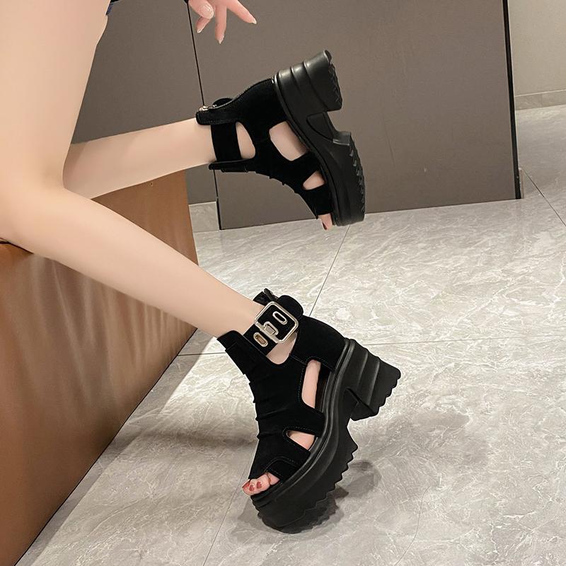 TUINANLE Женские сандалии, летние женские туфли на высоком каблуке, массивная обувь на платформе, милые белые сандалии на молнии