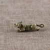 3D Mini Tiger Casting Animal Figurine Retro Style Metal Sculpture Home Office Room Desktop Decoration Collect Ornaments Gift