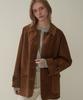 Mott Real Suede Half Jacket - Brown