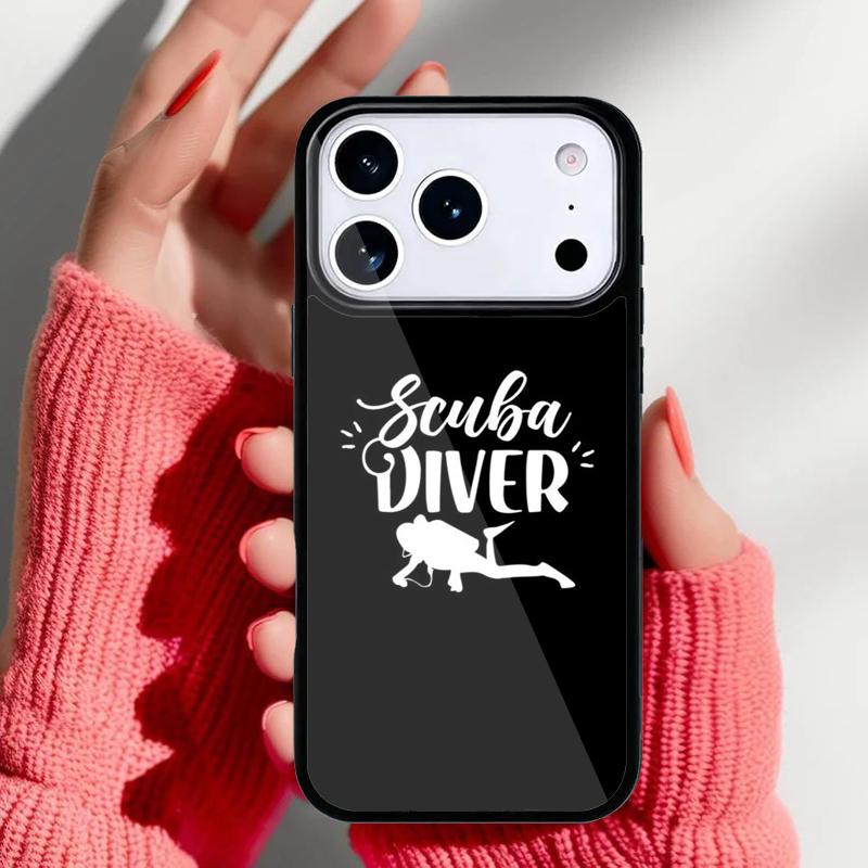 Scuba Diver Underwater Diving soft Phone Case for iPhone 17 Air 16e 15 14 13 Pro Max Back Cover for 12 11 Pro Coque