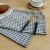 3Pcs/Set Cleaning Cloth Super Absorbent Washable Tear Resistant Plaid Stripe Pattern Compact Kitchen Towel for Household