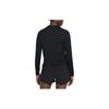 Nike Футболка Victory Solid Color Standneck с короткими рукавами и застежкой-молнией, быстросохнущая, женская, черная CV4698-010