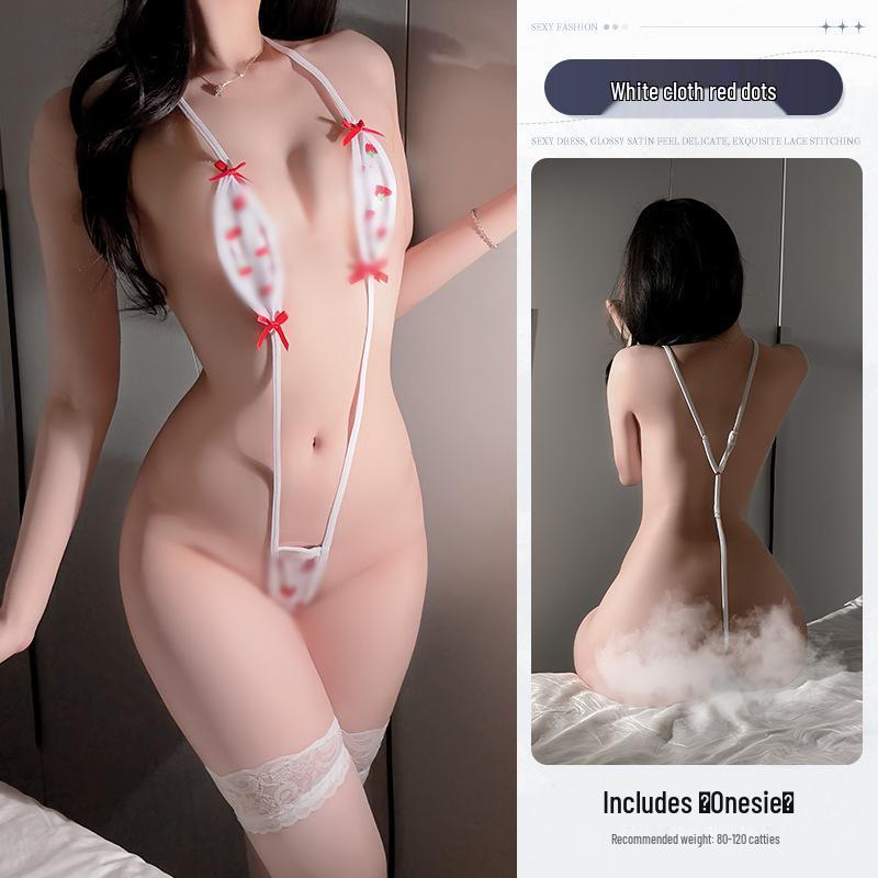 Клубничный полосатый слитный купальник школьный (Съемный комплект)