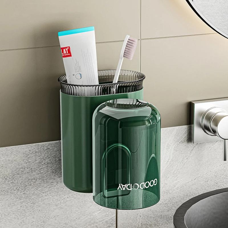 1 комплект держатель для зубных щеток для мытья стаканов настенное хранение зубной пасты многофункциональная стойка для хранения принадлежностей для ванной комнаты