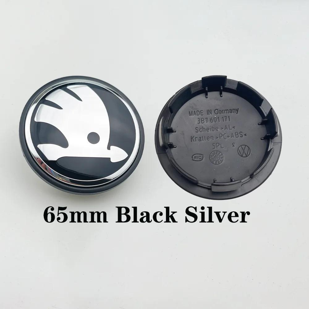 AEA1 4Pcs/Lot 56mm 65mm Car Wheel Center Cap Logo Hub Cover Badge Emblem For Skoda 1J0601171 3B7601171 Styling Accessories