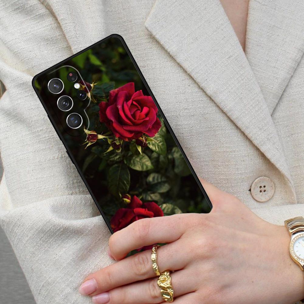 Beautiful Rose Cell Phone Case for Samsung Galaxy S26 Ultra S25 S24 S23 S22 S21 S20 Note10 Cover