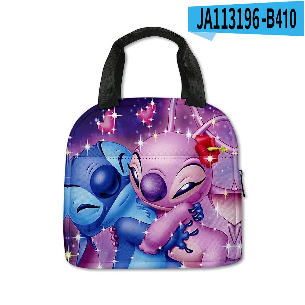 Stitch Cartoon Printed Lunch Bag Elementary And Secondary School Insulated Lunch Box Tote Bag