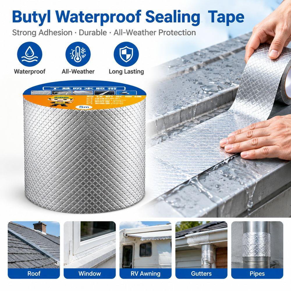 Upgraded Strong Waterproof Sealing Tape Silver Leak Proof Tape Multi Use Sealing Tape HVAC Ducts