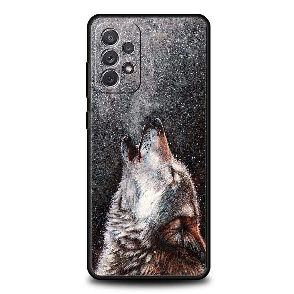 Чехол для телефона с волком для Samsung Galaxy A51 A71 A41 A31 A21S A11 A03S A12 A32 A52 A22 A13 A23 A33 A53 A73 5G Силиконовый чехол