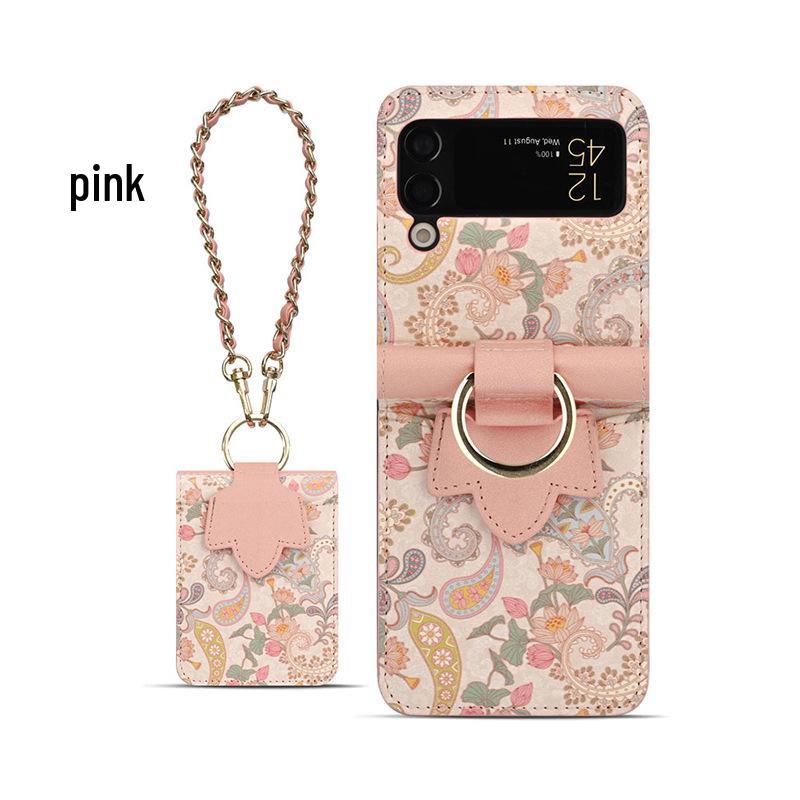 "Кожаный чехол через плечо в японском и корейском стиле для Samsung Z Flip5/Foldable Z Flip3"