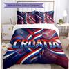 Croatia Football Printed Bedding 3 Piece Set Cozy Breathable Bed Cover Set as Housewarming Holiday Gift