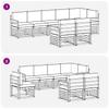 Outdoor Sofa Set 8 pcs Natural and Anthracite Solid Acacia Wood