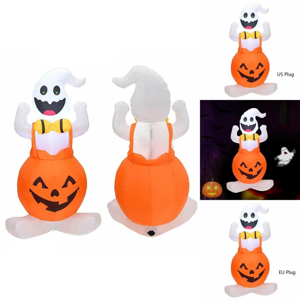 Large Inflatable Halloween Ghost Pumpkin Decoration Led Lights