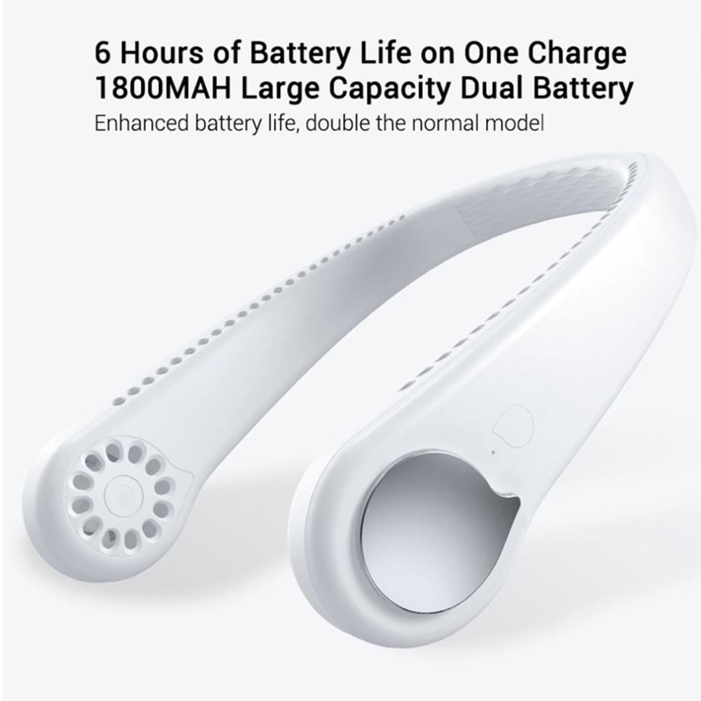 Портативный подвесной вентилятор на шею, мини-электрический беспроводной вентилятор, USB перезаряжаемые безлопастные бесшумные вентиляторы, кондиционер-кулер для спортивного вентилятора