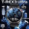 Новые Умные Часы T-Rex3 Ultra 1100 мАч Супер Емкость Батареи для Взрослых Мужчин 1.7" Большой Экран Звонки 5ATM Водонепроницаемые Спортивные Часы
