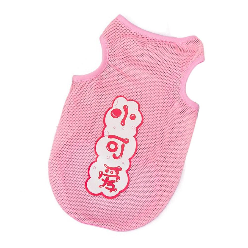 Summer Cartoon Breathable Soft Polyester Fibre Dog Clothes Puppy Vest Cat T-shirt Cat Costume