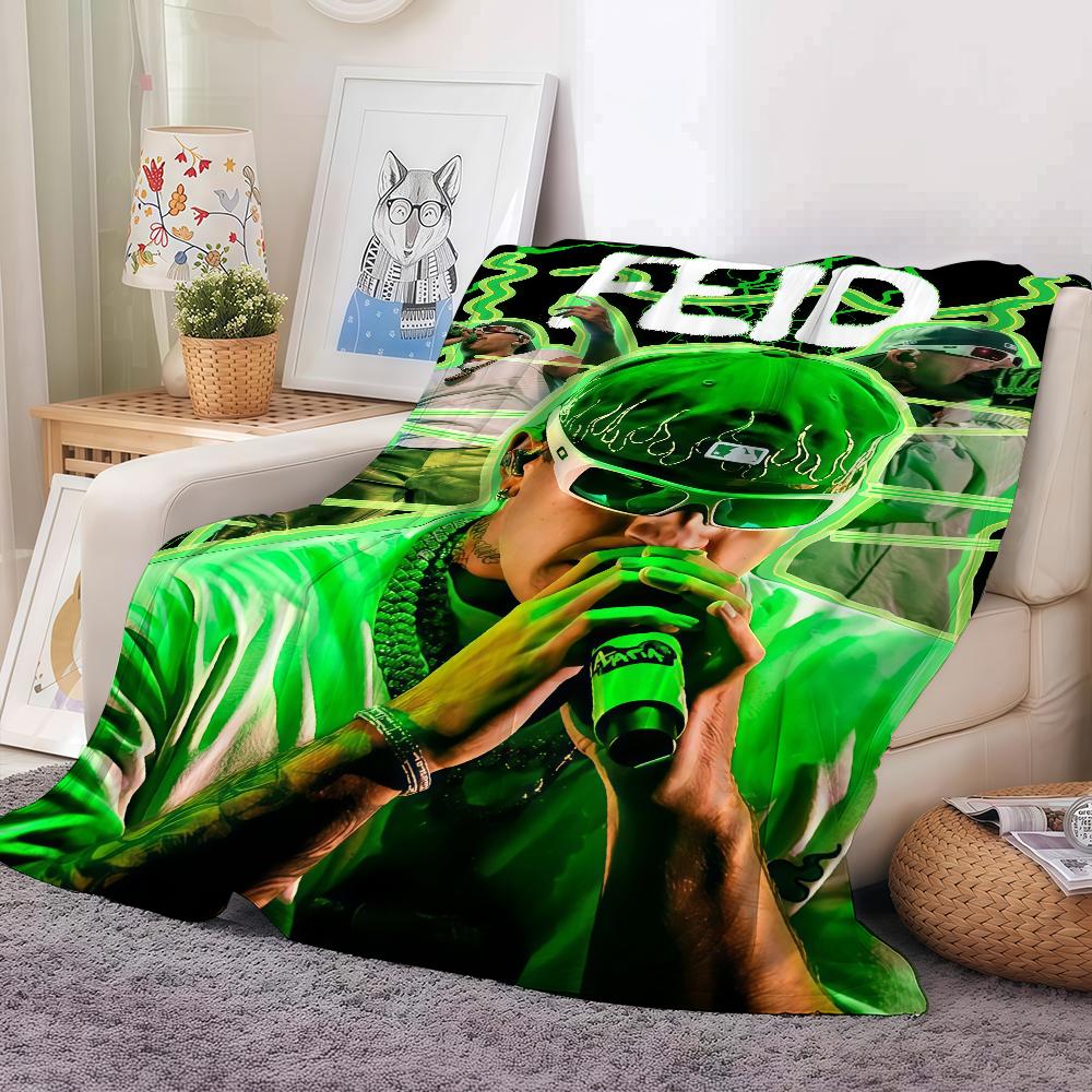 Colombian singer Feid Ferxxo Blanket For Sofa Office Bed Plane Travel Sleep Read Relax Camping Soft And Warm