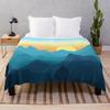 Cartoon Sunset Blanket Animated Printed Flannel Blanket Bedroom Sheet Bedspread Holiday Gift Decorative Blanket