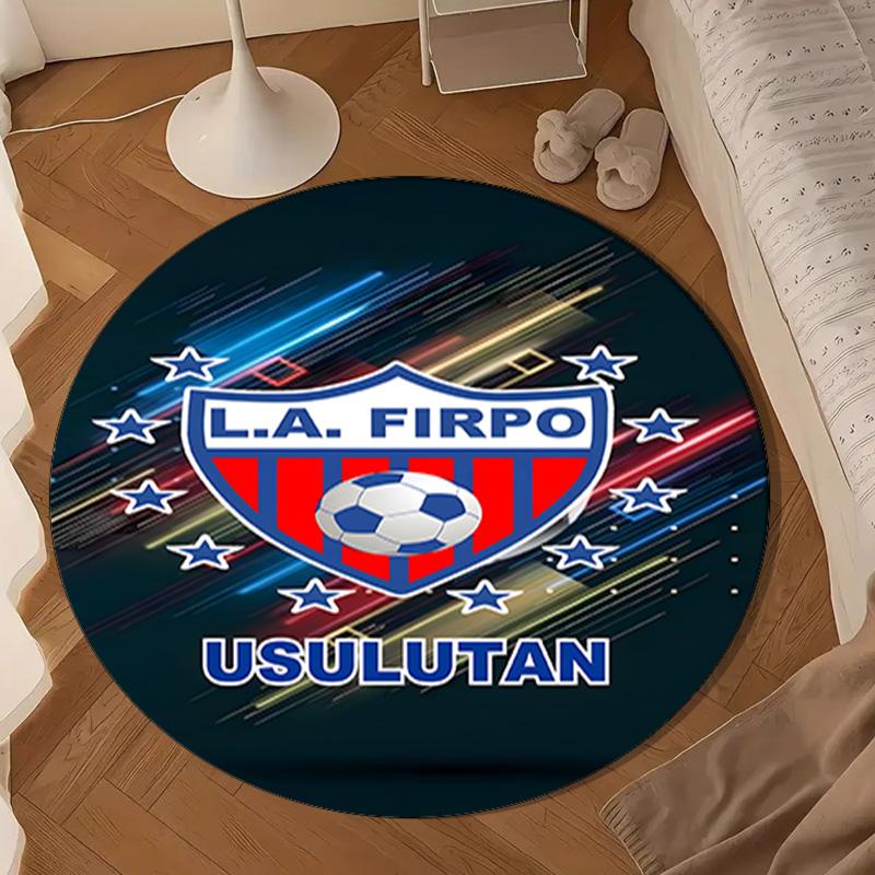 Firpo Soccer Crest Round mat Home Decor, Chair rug For livingroom,Bedroom, doormat home decor Birthday Gift Christmas Gifts