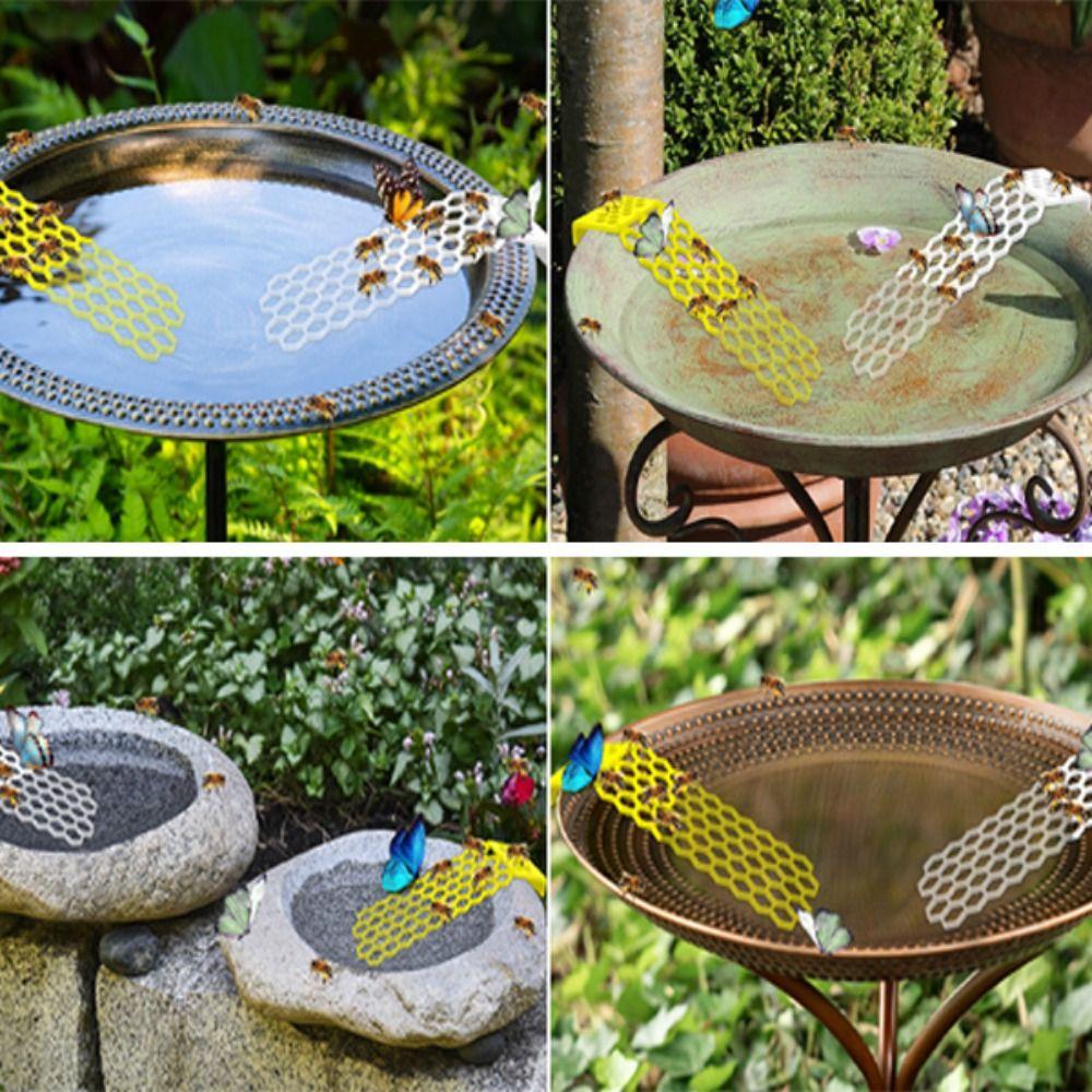 Thirsty Pollinators Bee Water Catcher Cups Yellow Floating Bee Island for Outdoor