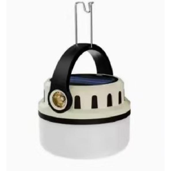 10W 5V Solar LED Camping Bulb Light USB Rechargeable Press Switch Portable Tent Lamp for Camping Emergency Night Market Stall