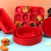 1/5Pcs Silicone Cake Mold Set Nonstick Round Square Baking Pans 12-Cup Muffin Tray High Low Temp Resistant Easy Demoulding Kitchen Essential