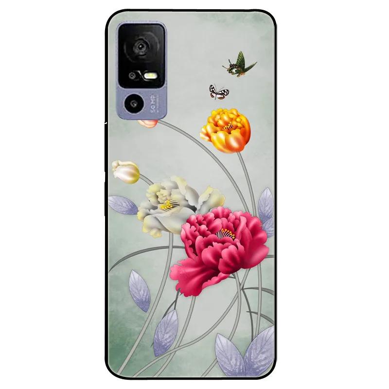 Capa For TCL 40 NxtPaper 5G 2023 Lion Cat Soft Case Silicone Black Covers For TCL 40 NxtPaper 5G 40 NxtPaper Coque Fusion Bumper