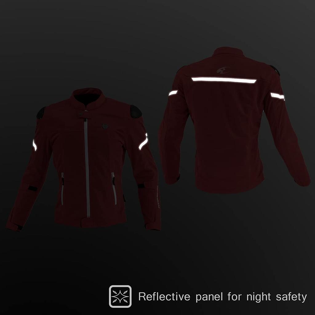 Мотоциклетная куртка с высокой степенью защиты, полностью сетчатая куртка, красная XL [KOMINE] JK-165 07-165, мужская