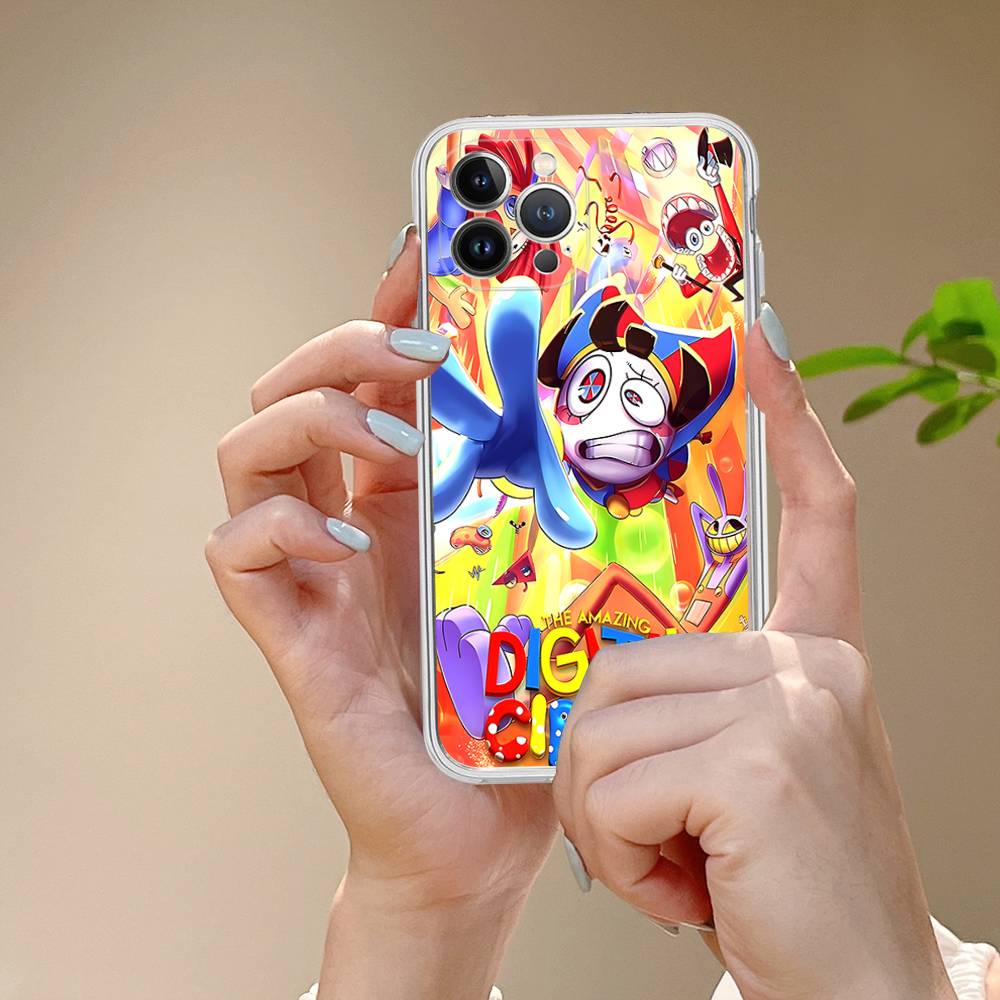 Забавный A-Удивительный D-Цифровой C-Цирк Чехол для Телефона Для IPhone 17 16 15 14 13 12 11 Pro Max Plus Мягкая Крышка Персонализированный DIY