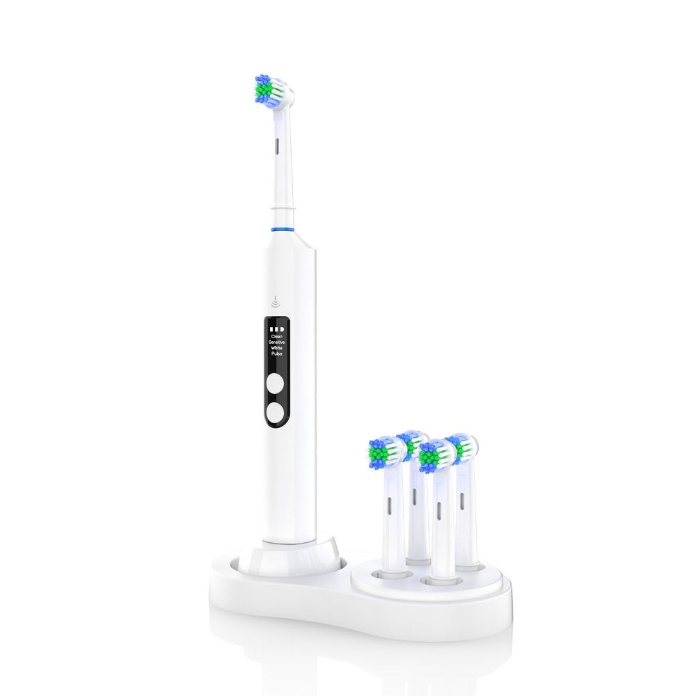 Универсальный держатель для электрической зубной щетки для серий Oral B iO и EB с круглыми насадками. Хранение в ванной комнате.