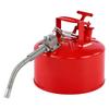 VEVOR Safety Gas Can, 9.5 L Type II Red Safety Can for Gasoline with Stainless Steel Flame Arrester, Self-Closing Lid, and Flexible Metal Spout