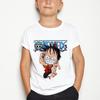 Summer Boys/Girls Casual Kawaii Cartoon Cotton Japanese Anime One Piece Kids 2-12 Year Short Sleeve T-shirt