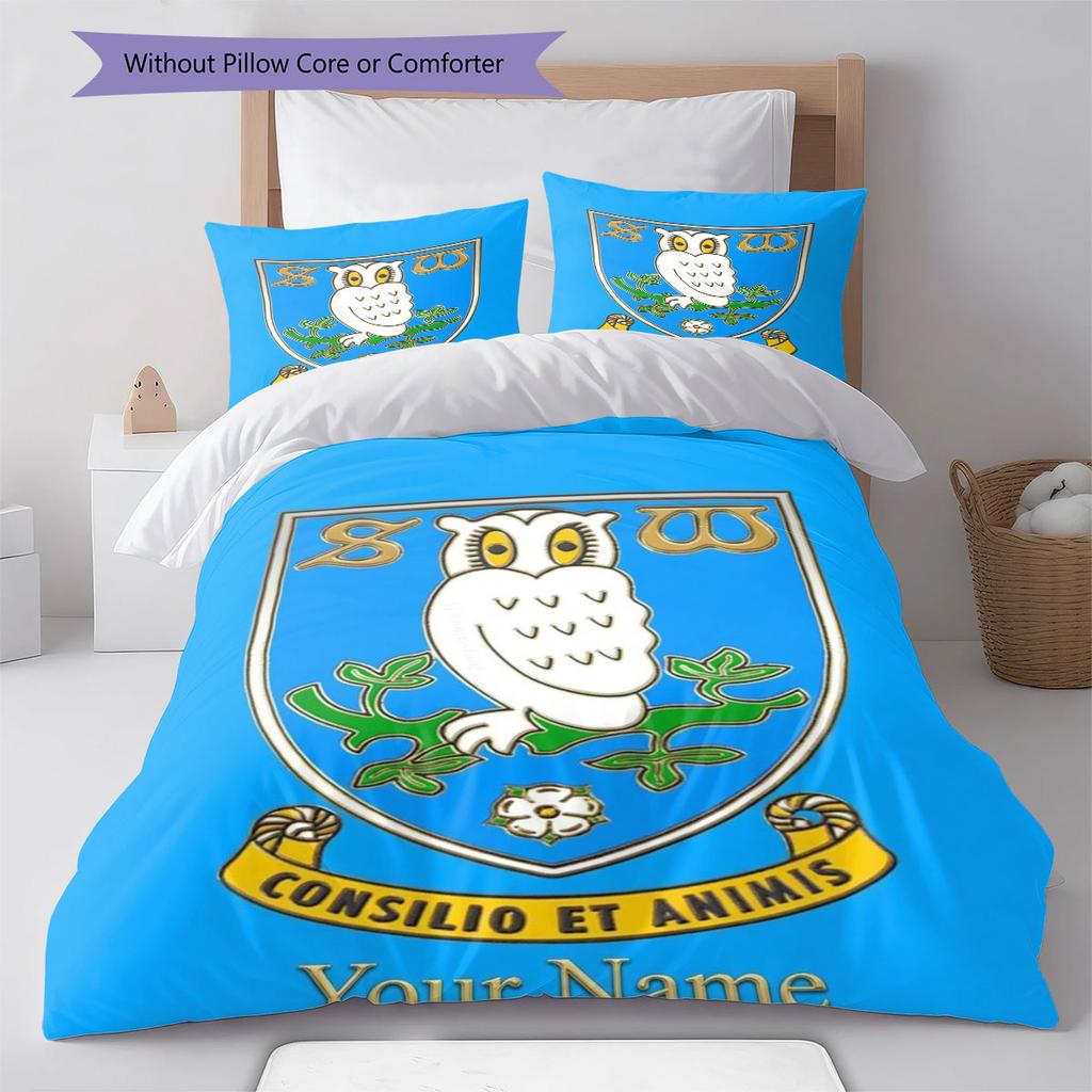 Sheffield Wednesday Football Club Custom Name Pattern Bedding,Quilt Set Quilt Cover Pillowcase Home Birthday Gift(1 * duvet cover + 2 * pillowcase, wi