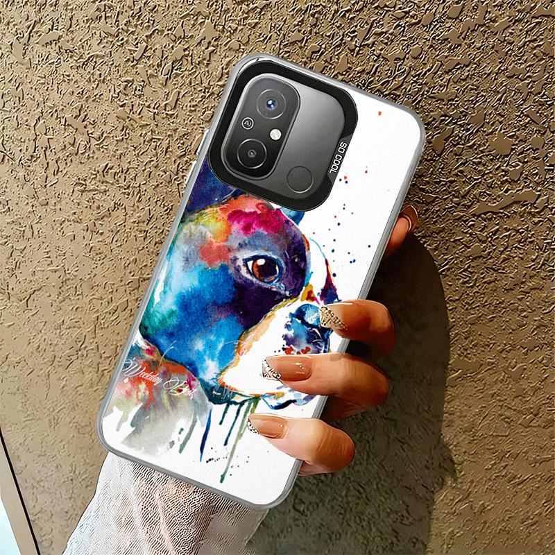 French Bulldog Dog Pug Design Shockproof Phone Case for Xiaomi Poco X7 X6 X5 X3 Pro F7 Ultra M8 Redmi 15C 15 14C 13C 12C 10C 13