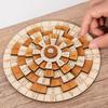 Difficult Math Game Number Puzzle Round Turntable Brain Teaser Toy Wooden Puzzle  Children Learning