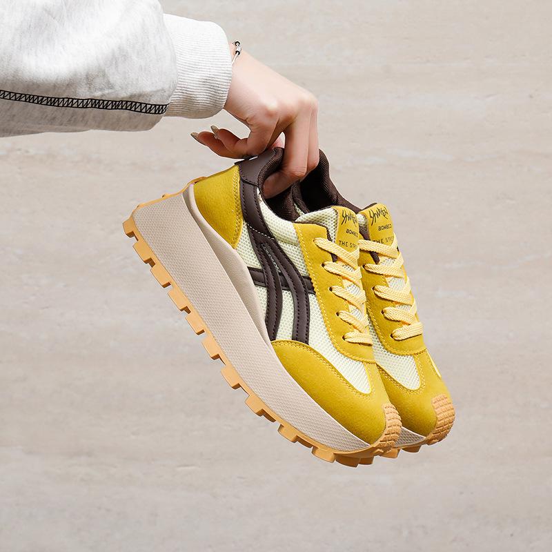 Ins корейская версия сетчатых папиных туфель для женщин весна 2025 новые дышащие женские студенческие спортивные туфли для женщин HL861-2