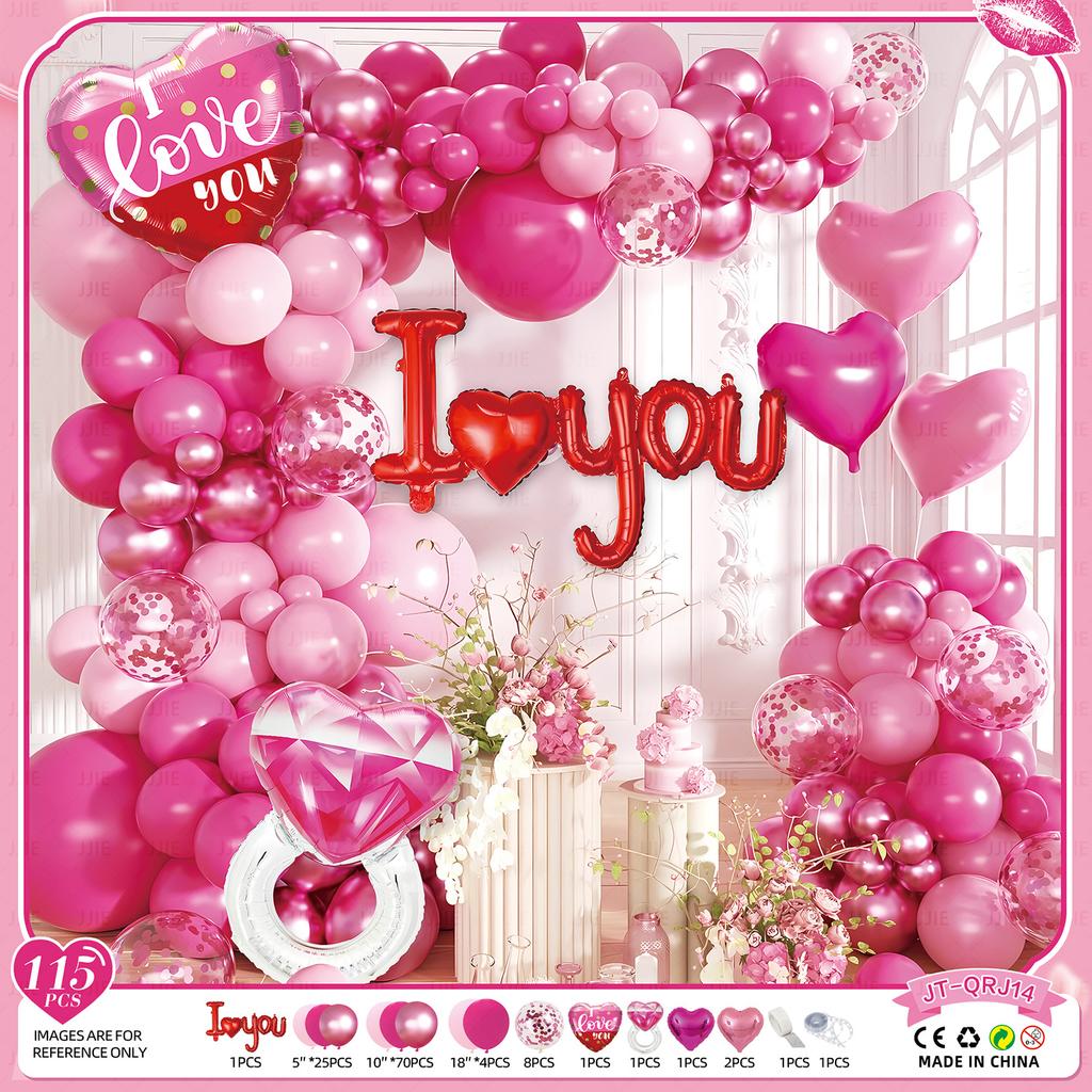 Valentine'S Day Theme Balloon Set Qixi Wedding Confession Balloon Hotel Balloon Decoration And Decoration