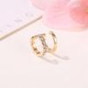 Double  U-Shaped Ear Clip Ear Bone Clip Single Studded Simple Non-Pierced Ear Clip Inlaid Diamond Jewelry For Women Gift