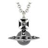 Vivienne Westwood [NANA Joint Brand] Spherical Pattern Necklace Women's Silver/Black Enamel/Black Diamond Crystal/Gray 630203IJ-02P741