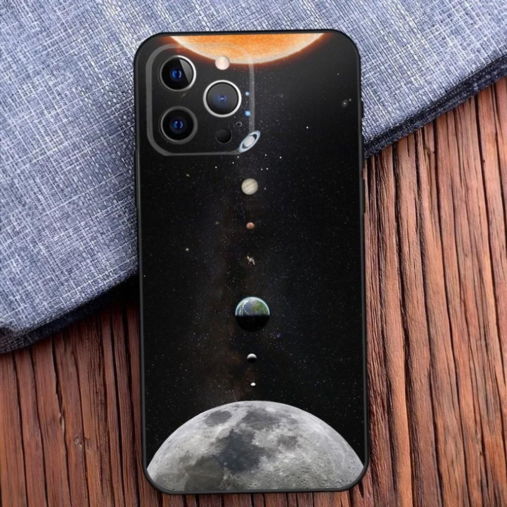 Чехол для телефона 'Космос для Галактической Вселенной' для iPhone 16,15,14,13,12,11,Pro,X,XS,Max,XR,Plus,Mini Черный Мягкий Силиконовый Чехол