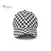 Unisex Baseball Hat Plaid Print Color Matching Long Brim Adjustable Ponytail Hole Anti-UV Sun Protection Outdoor Sport Peaked Cap